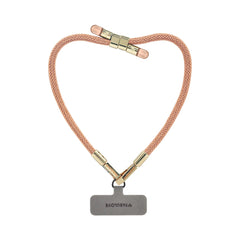 Peach Orange BlingBling wristlet strap highlighted with Tiny Bulb reflectors