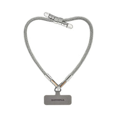 Adjustable Lurex Wristlet With Tiny Bulb - Silver