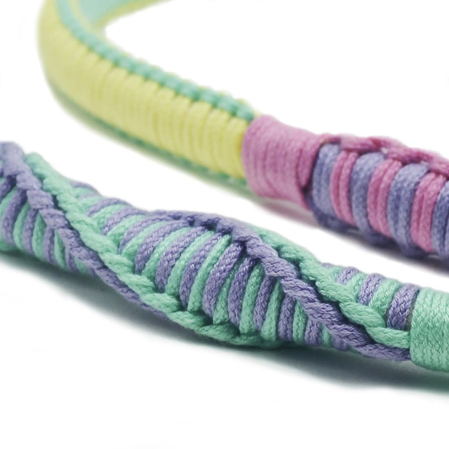Braid pattern detail on TENCEL™ shoulder strap in Mint Mambo