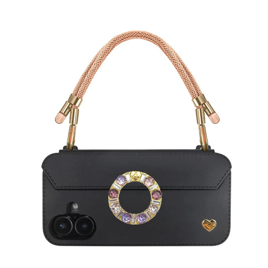 Adjustable Lurex Wristlet With Tiny Bulb - Peach Orange