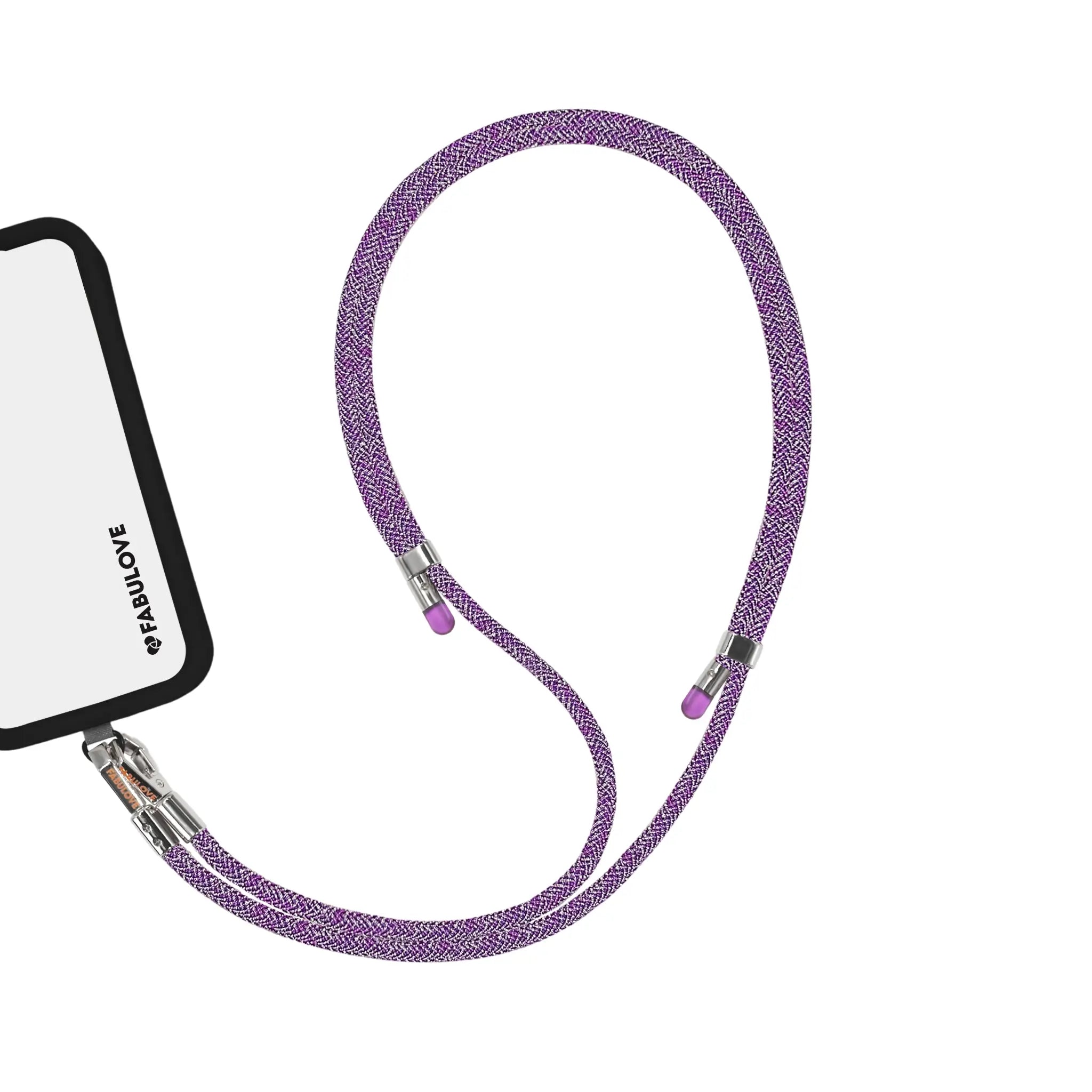 Adjustable Lurex Crossbody Strap With Tiny Bulb - Amethyst Purple
