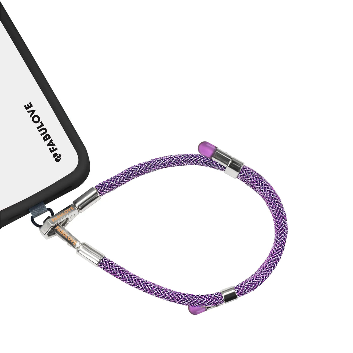 Christmas Special: Adjustable Lurex Wristlet With Tiny Bulb - Amethyst Purple