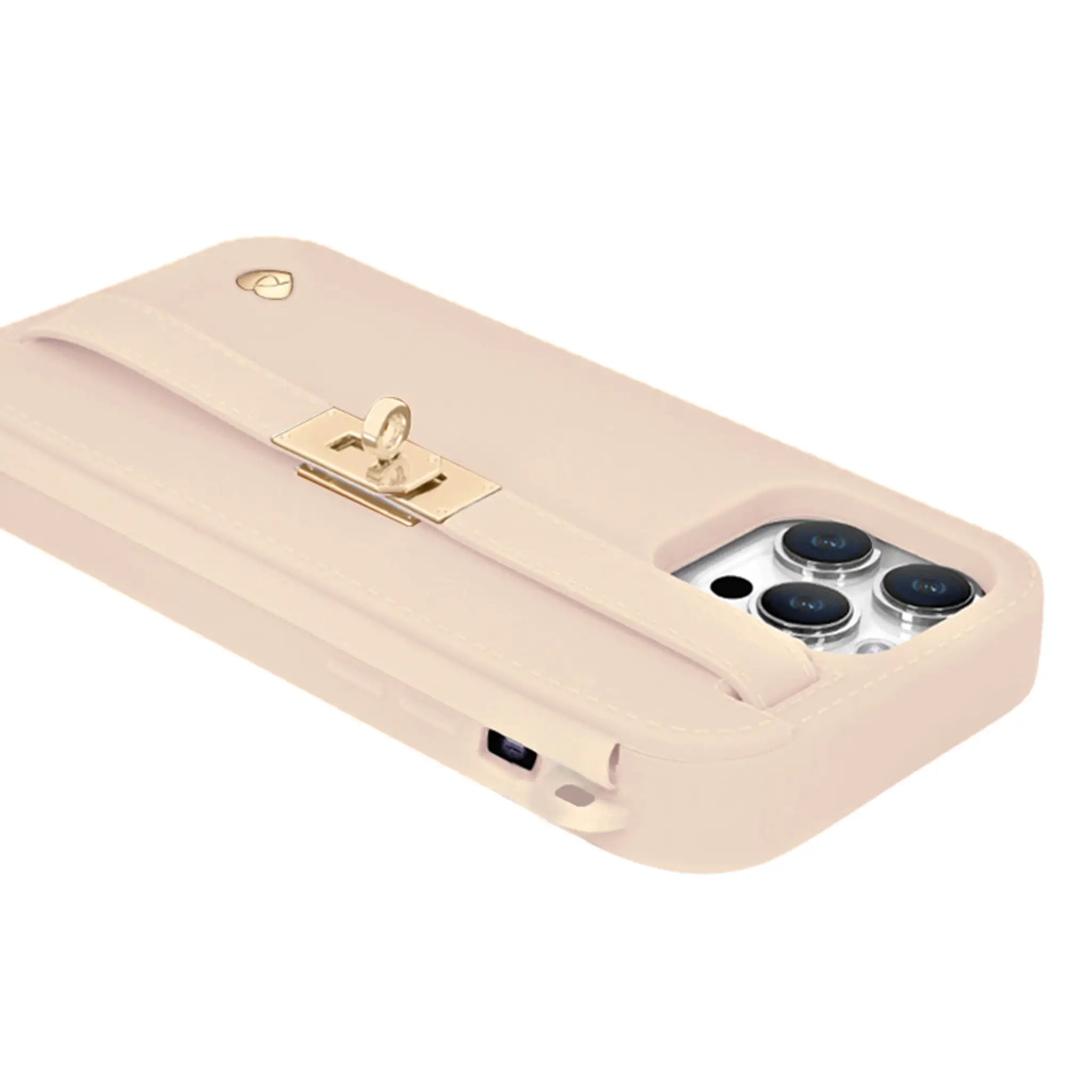 Recycled Silicone iPhone Purse Case with Card Compartment, Beige | LUMI