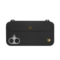 iPhone 16 Purse Case with Golden Accents - Black | Stylebase