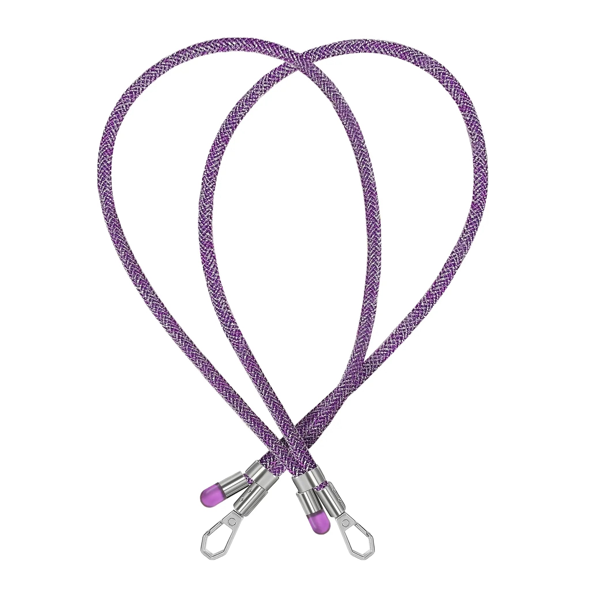 Adjustable Lurex Crossbody Strap With Tiny Bulb - Amethyst Purple