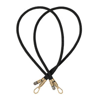 Adjustable Lurex Crossbody Strap With Tiny Bulb - Black