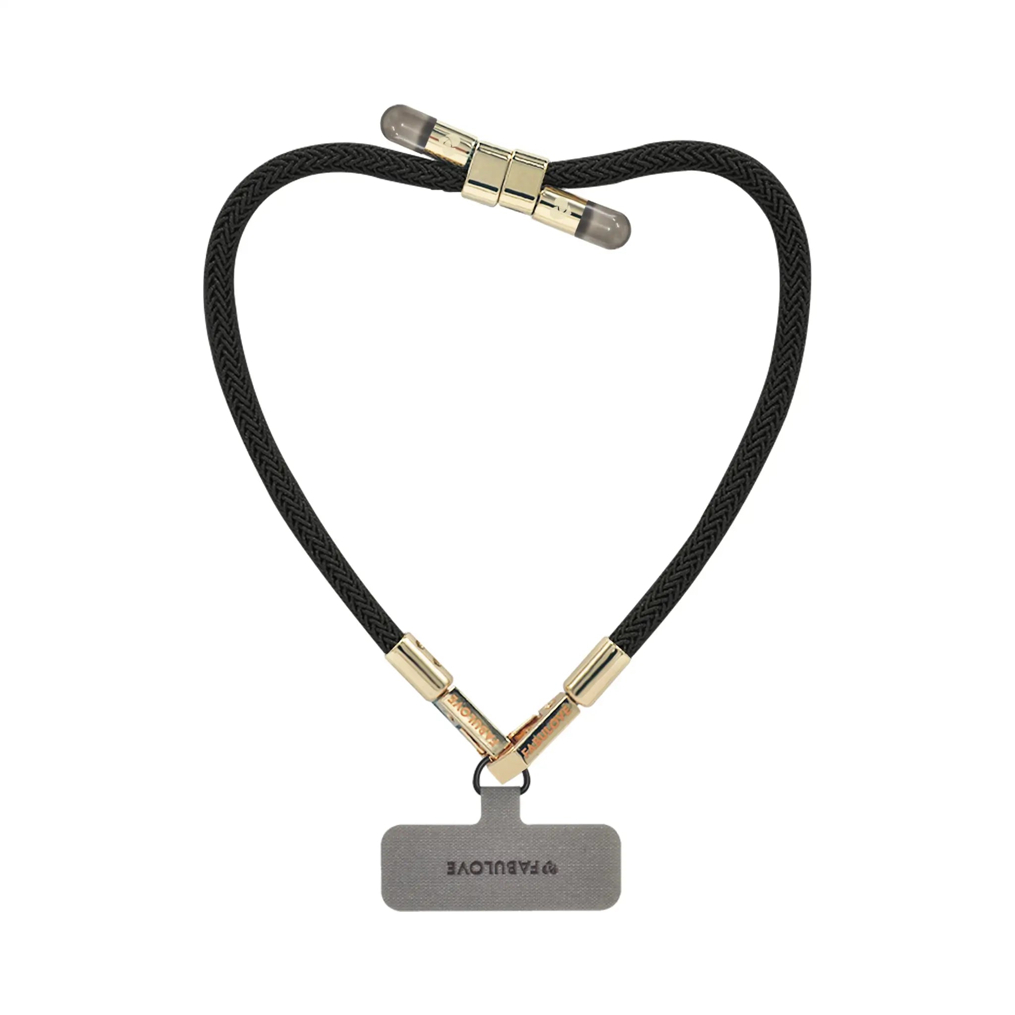 Adjustable Lurex Wristlet With Tiny Bulb - Black