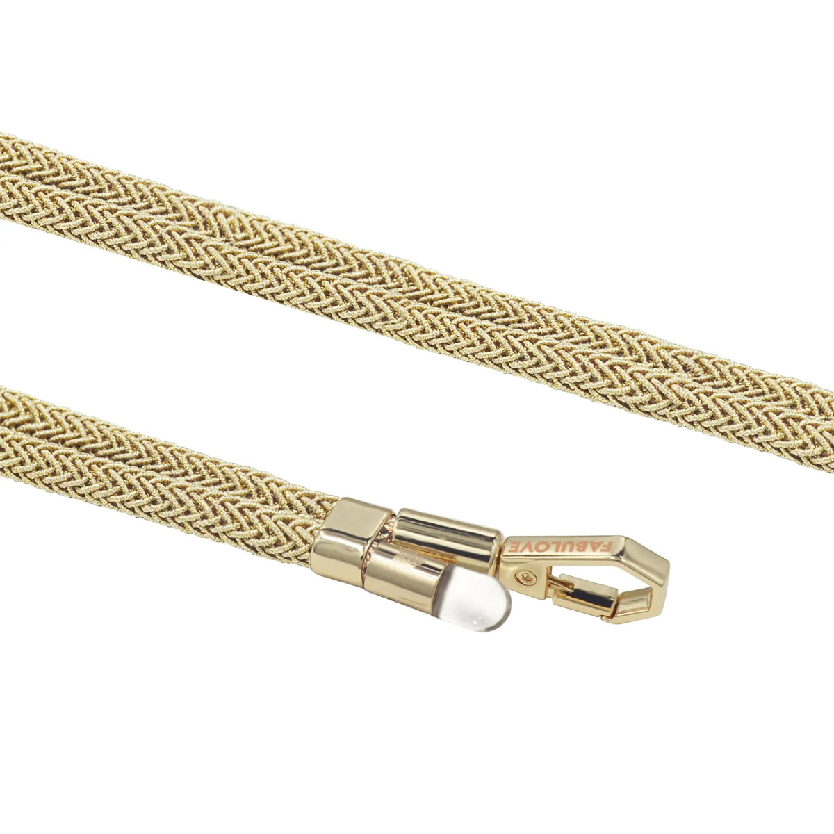 Christmas Special: Adjustable Lurex Crossbody Strap With Tiny Bulb - Golden