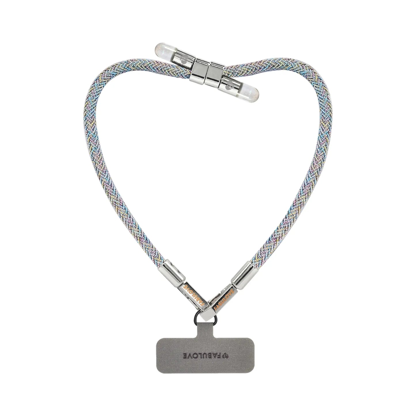 Adjustable Lurex Wristlet With Tiny Bulb - Iridescent