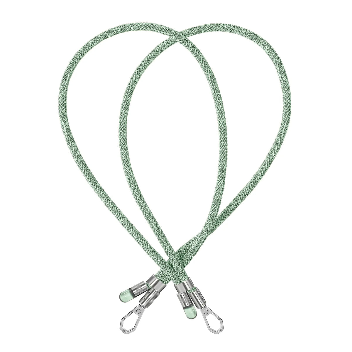 Adjustable Lurex Crossbody Strap With Tiny Bulb - Mint Green