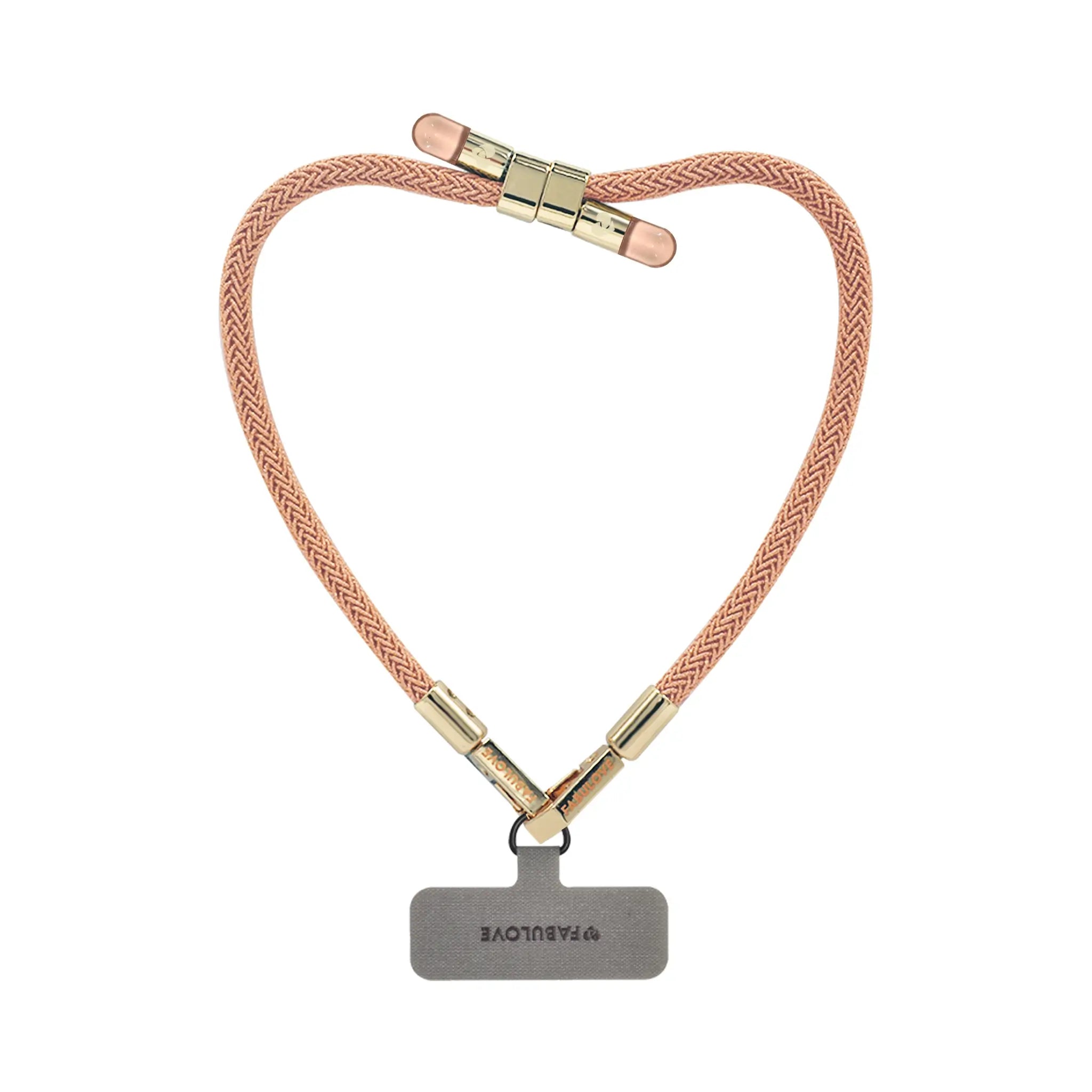 Adjustable Lurex Wristlet With Tiny Bulb - Peach Orange