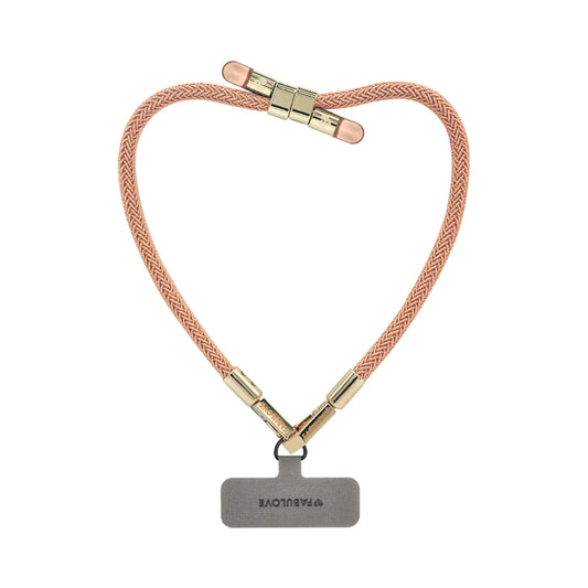 Adjustable Lurex Wristlet With Tiny Bulb - Peach Orange