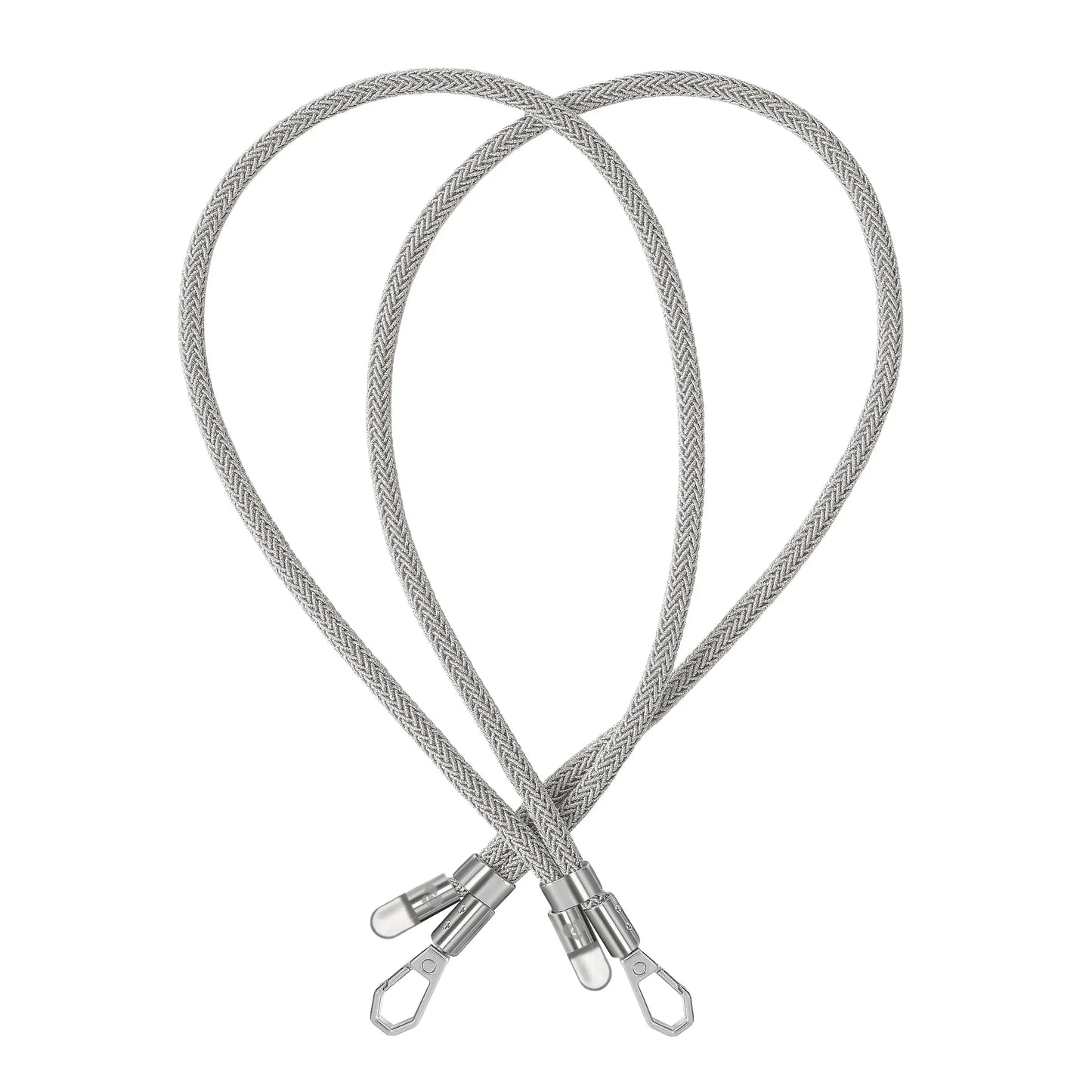 Adjustable Lurex Crossbody Strap With Tiny Bulb - Silver