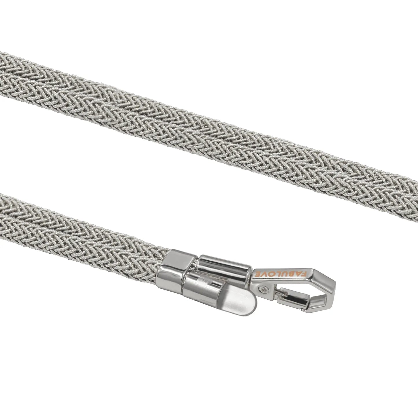 Adjustable Lurex Wristlet With Tiny Bulb - Silver
