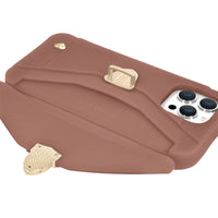 Purse Case: iPhone 13/14/15, Recycled Silicone, Burlwood | AURA