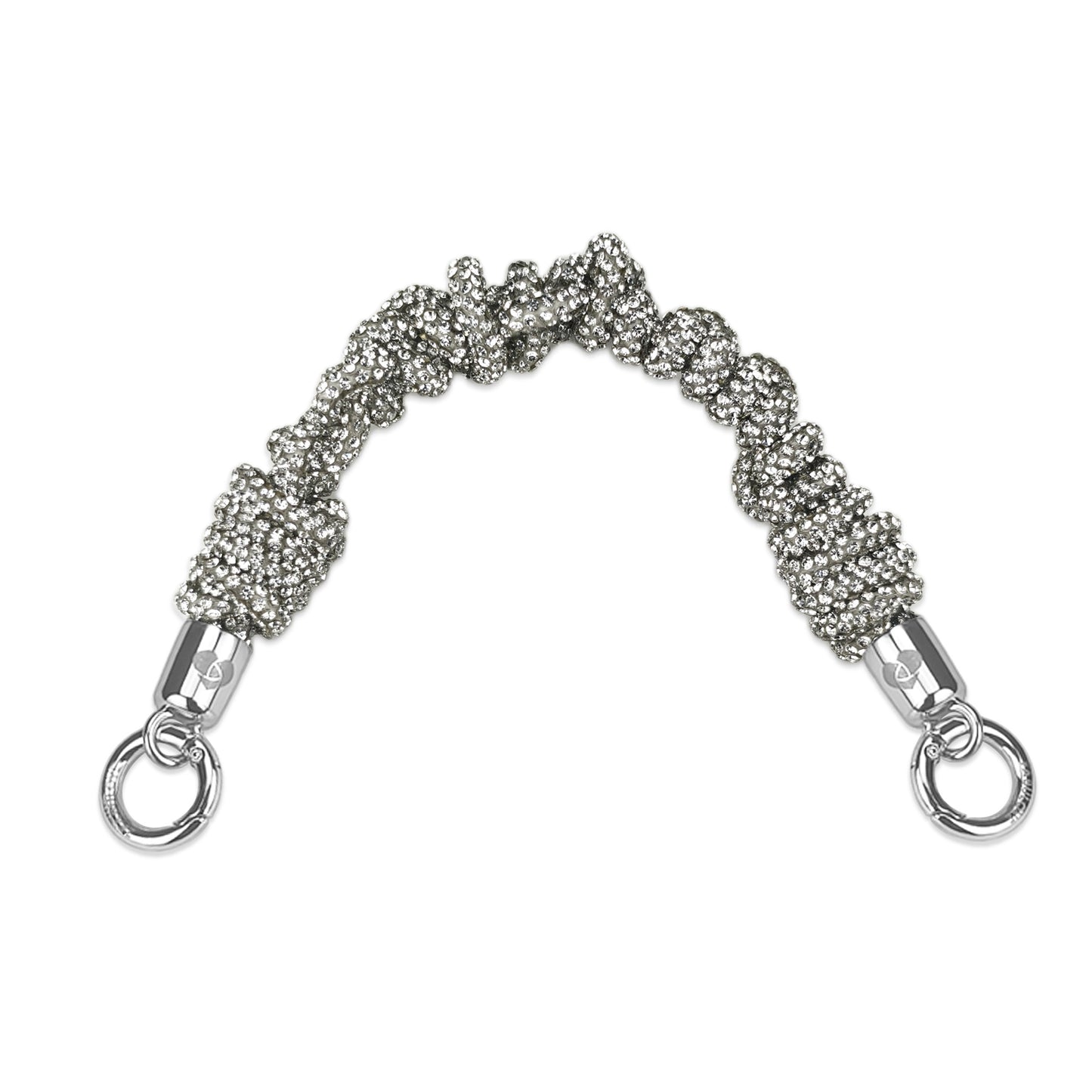 Hand Knitted Strap - Short Crystal braided