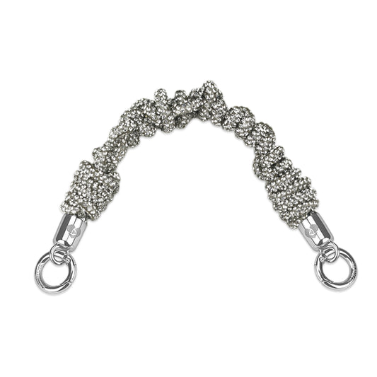 Hand Knitted Strap - Short Crystal braided
