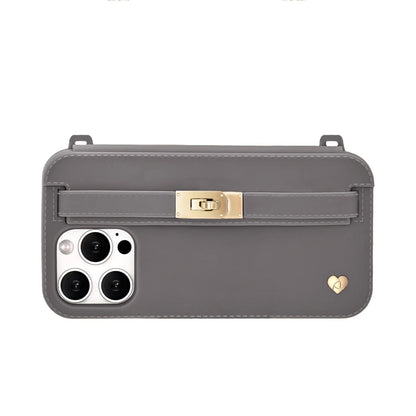 Recycled Silicone iPhone Purse Case with Card Compartment, Elephant | LUMI