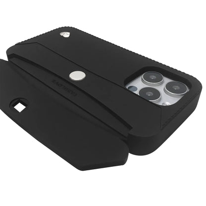iPhone 16 Purse Case with Silver Accents - Black | Stylebase