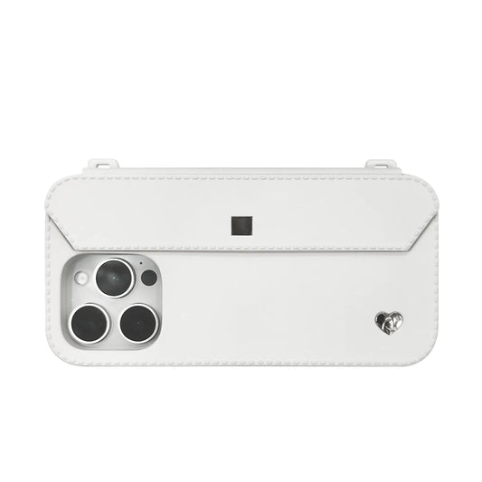 Silver-accented iPhone 16 Pro case showing strap attachment points
