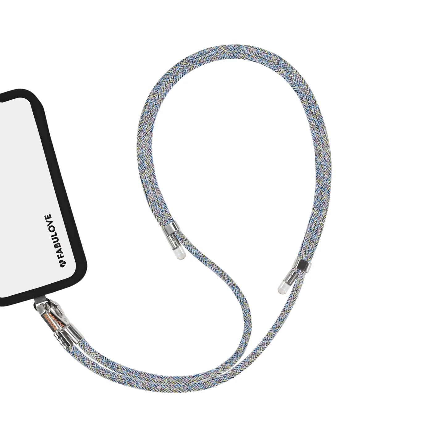 Adjustable Lurex Crossbody Strap With Tiny Bulb - Iridescent
