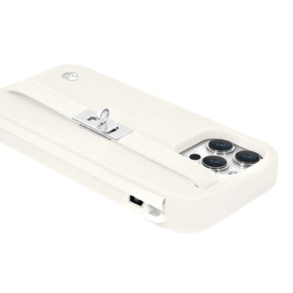 Recycled Silicone iPhone Purse Case with Card Compartment, Off White | LUMI
