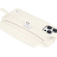 Recycled Silicone iPhone Purse Case with Card Compartment, Off White | LUMI