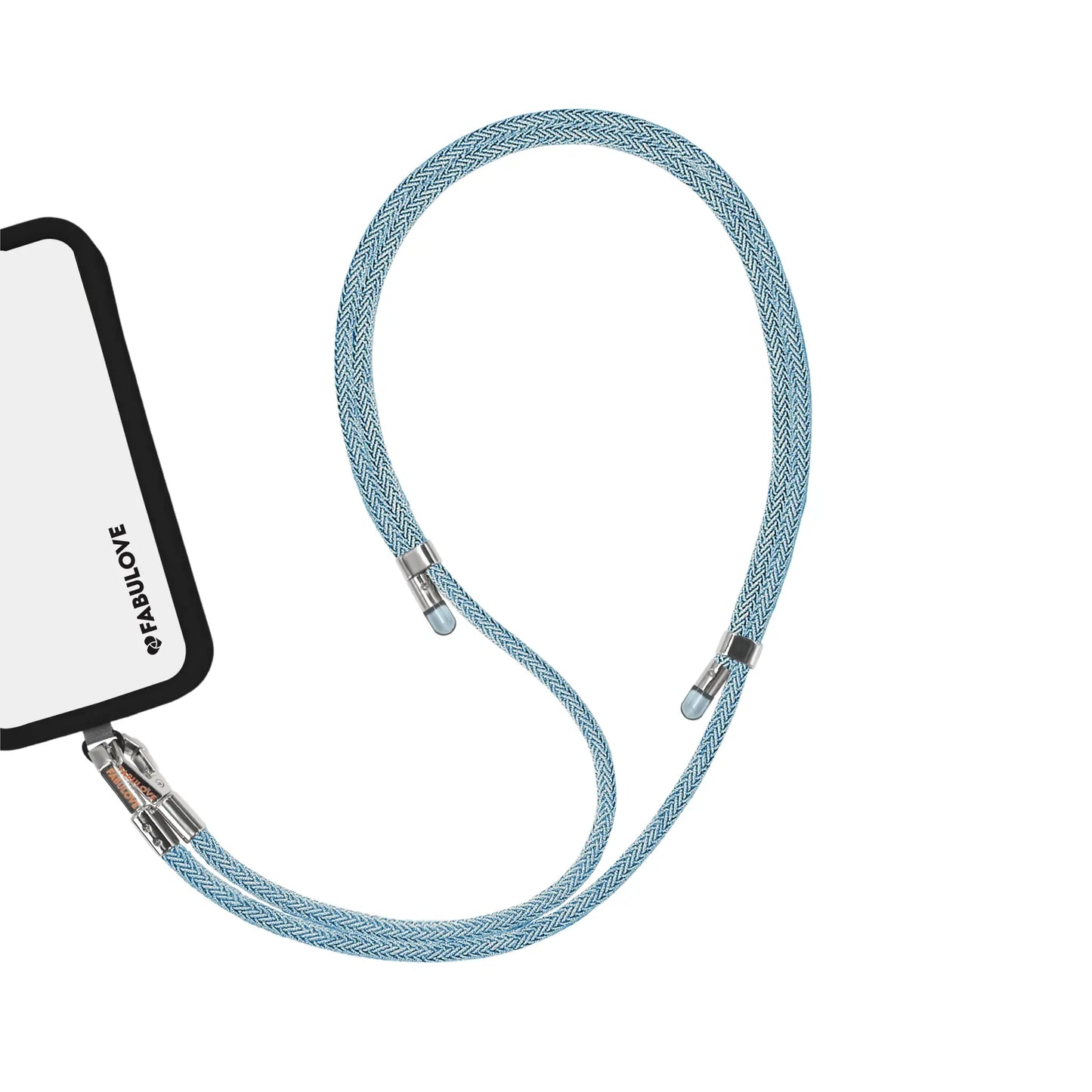 Adjustable Lurex Crossbody Strap With Tiny Bulb - Peacock Blue