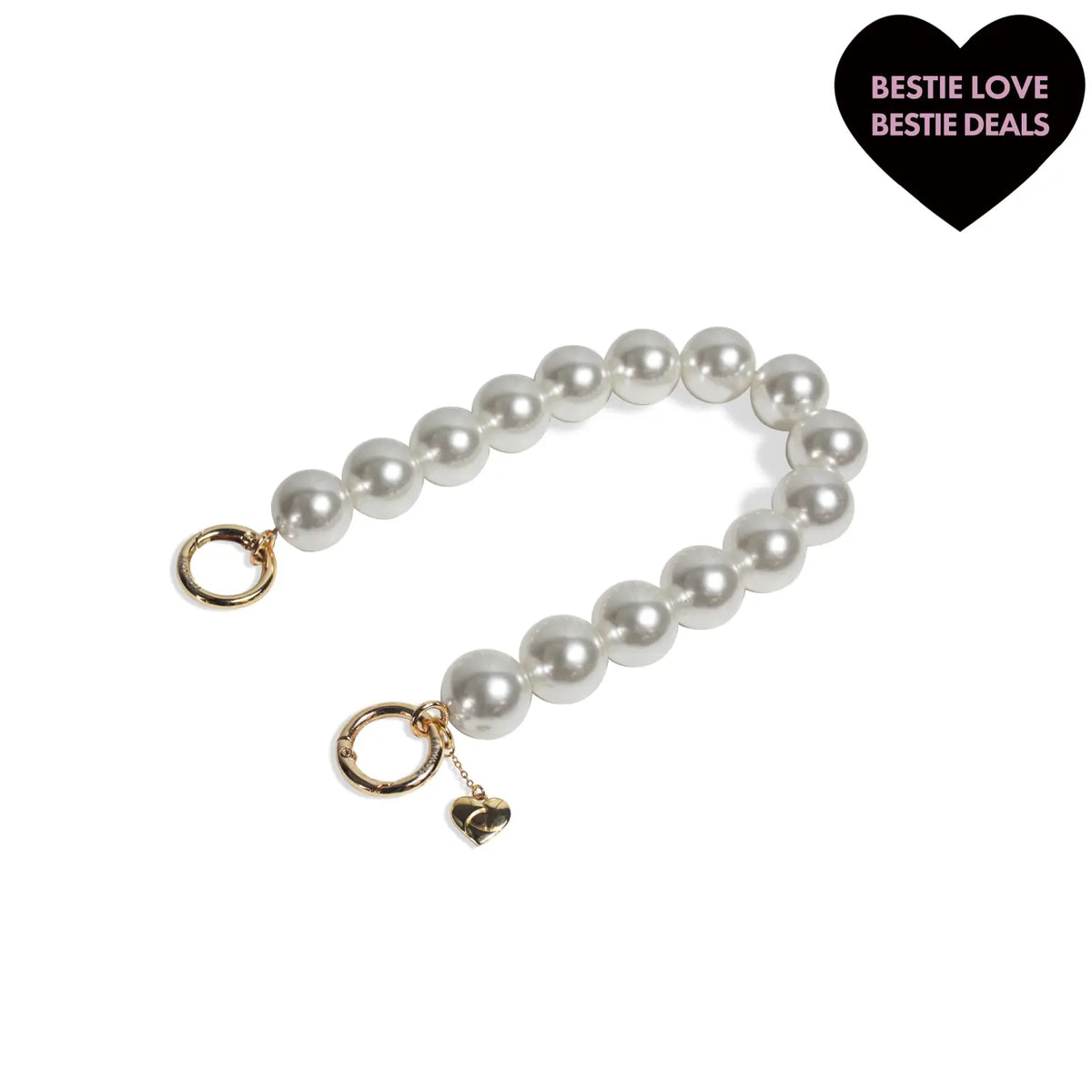 Pearl Wristlet Strap (Golden Accent)