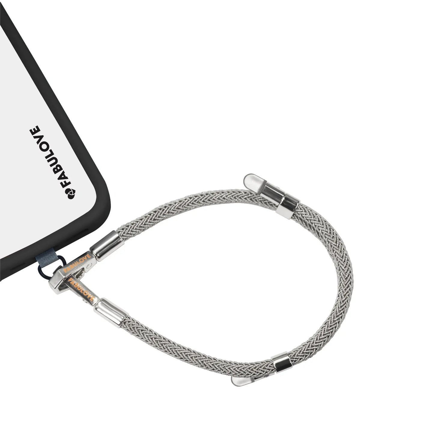 Adjustable Lurex Wristlet With Tiny Bulb - Silver